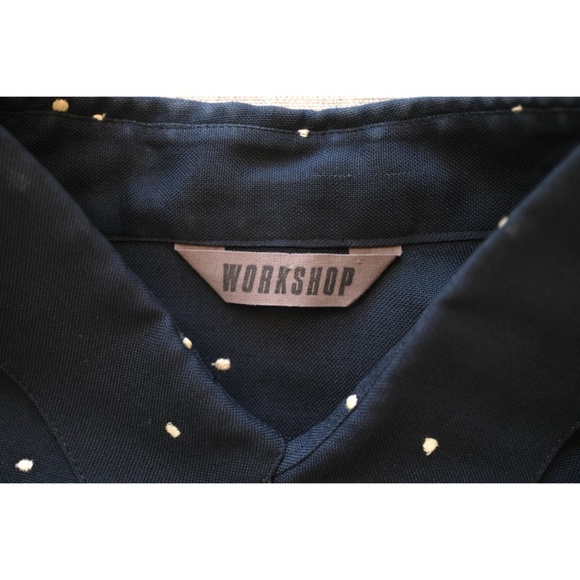 Yohji Yamamoto - 1980s Rayon Embroidered Pin Dot Workshop Shirt - Picture 3 of 16